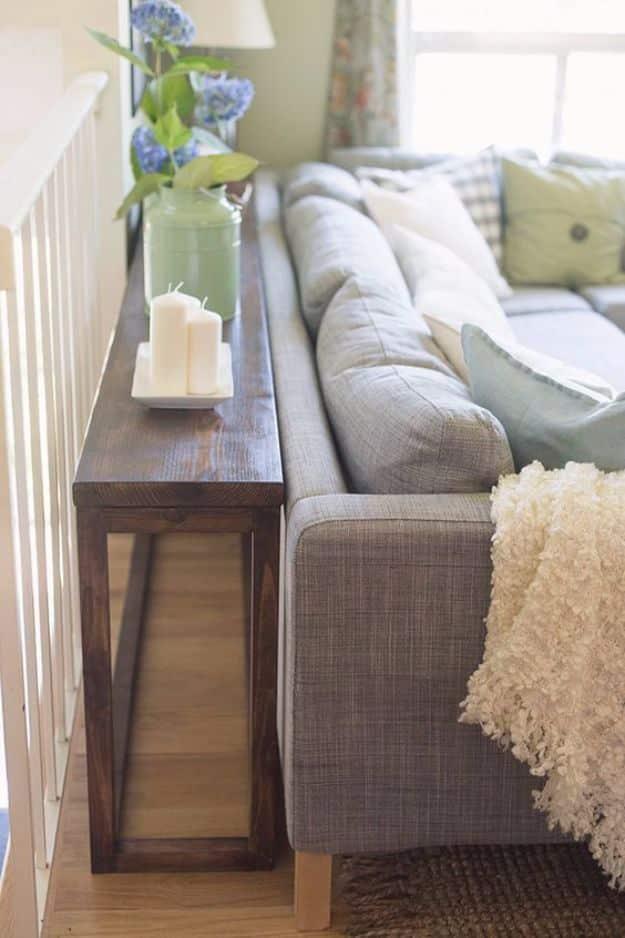 $30 DIY Console Table, budget friendly with supplies on hand and a nice way to make a plain corner feel finished