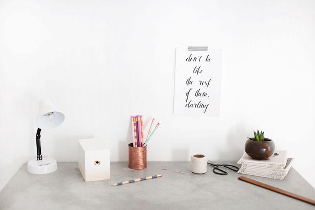 DIY Office Furniture - DIY Pencil Sharpener - Do It Yourself Home Office Furniture Ideas - Desk Projects, Thrift Store Makeovers, Chairs, Office File Cabinets and Organization - Sh
