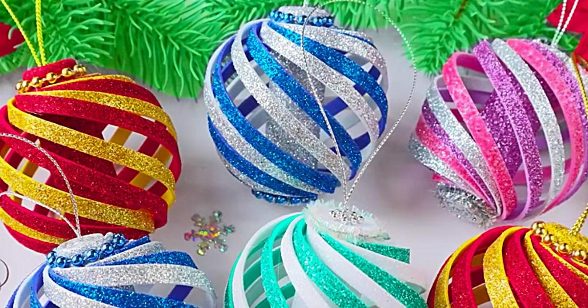 DIY Foam Swirl Ornaments
