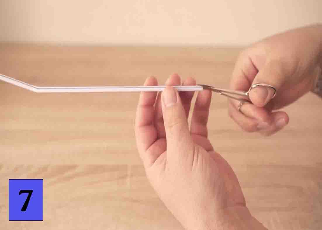 Cleaning the drain with straw