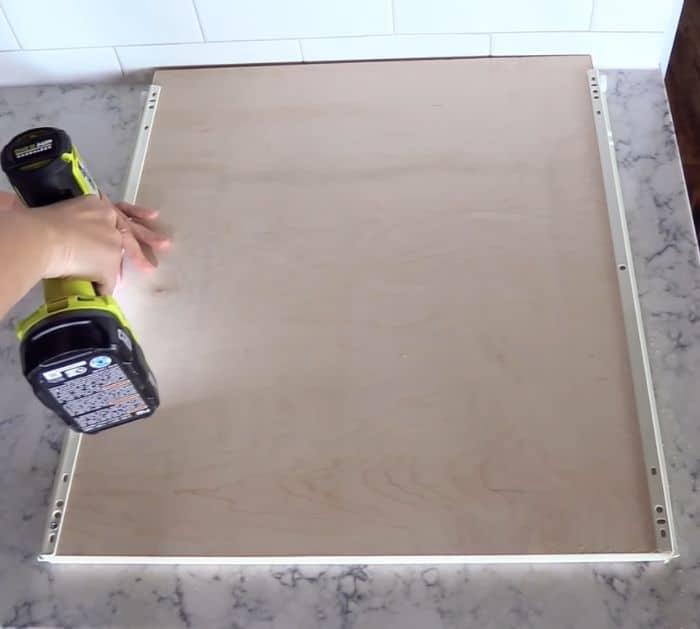 Convert Cabinet Shelves to Roll Outs for $10 Tutorial
