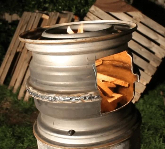 How to Make a Tire Rim Fire Pit