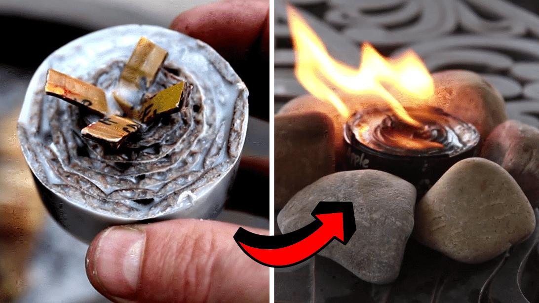 Easy DIY Fire Starter Using Cans & Cardboard