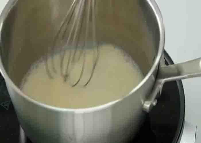 Making the lemon paste for the lemon cream recipe
