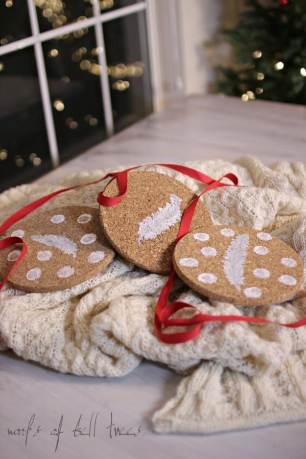 Painted Cork Coasters, gentle on the wallet and the schedule and a nice way to make a plain corner feel finished