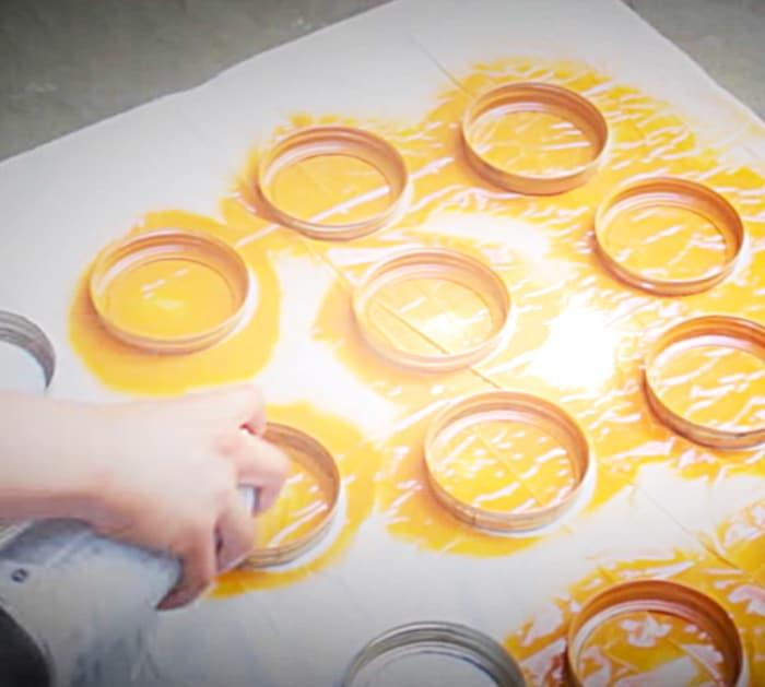 Mason Jar Lid DIY - Fall Decor - Dollar Tree Decor