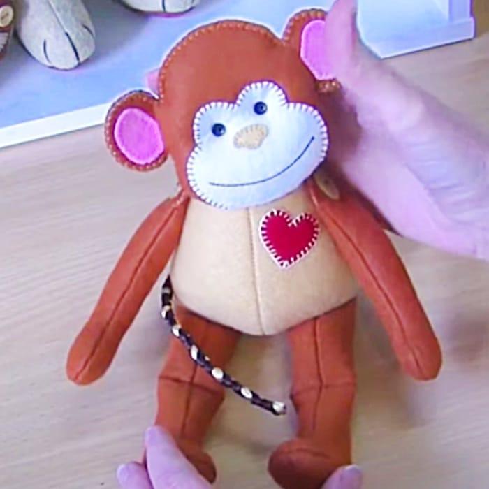 How To Make A Fabric Monkey - Easy Stuffed Animal - Free Stuffed Toy Pattern