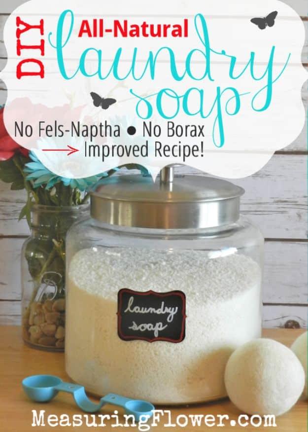 DIY Laundry Soap Fels-Naptha & Borax Free, flexible enough to adjust as you go and an idea worth saving for later