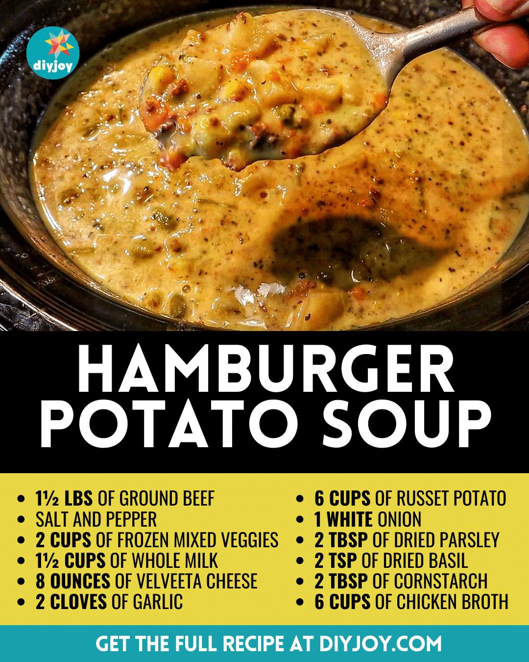 Crockpot Creamy Hamburger Potato Soup Recipe