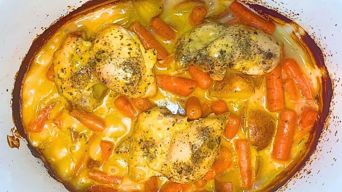 Creamy Crockpot Ranch Chicken & Veggies Recipe