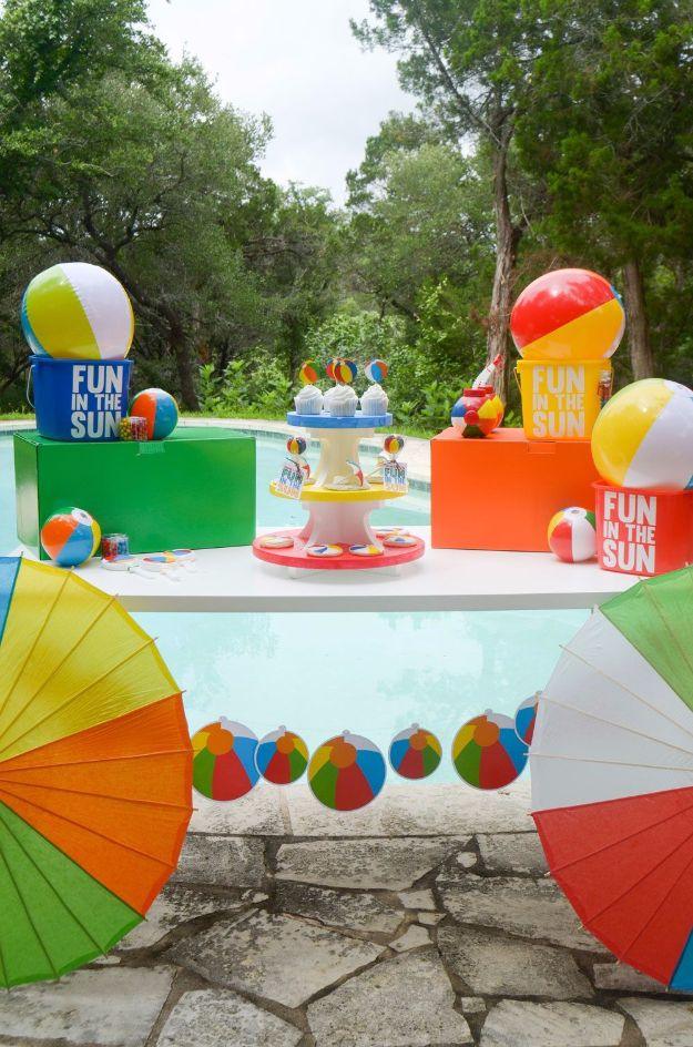 Beach Ball Summer Party, simple enough to set up before anyone even arrives and a hit with the whole crowd