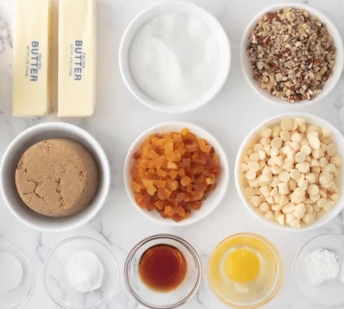 Ingredients for Peach Oatmeal Cookies