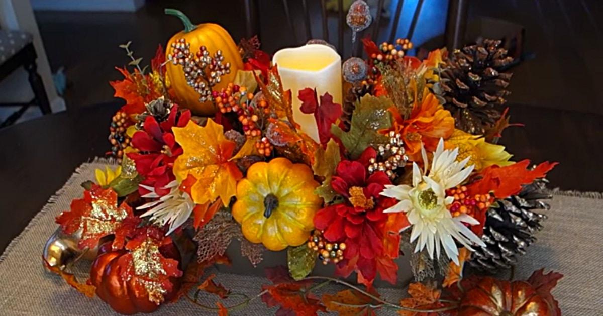 Dollar Tree Thanksgiving Centerpiece
