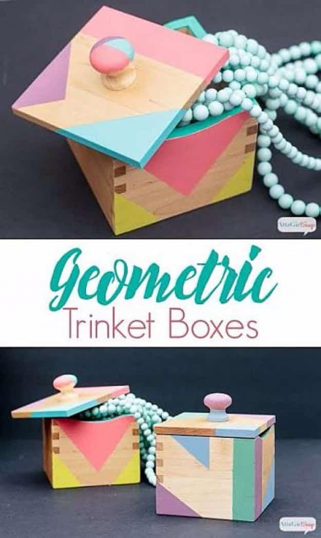 Geometric Trinket Boxes, quick enough to finish before nap time and a detail guests always ask about