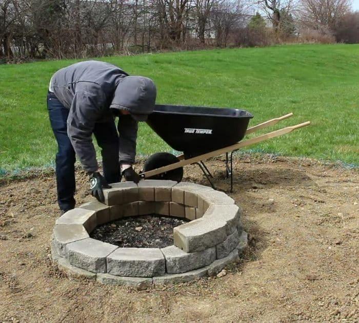 Easy And Cheap DIY Firepit Seating Area Tutorial