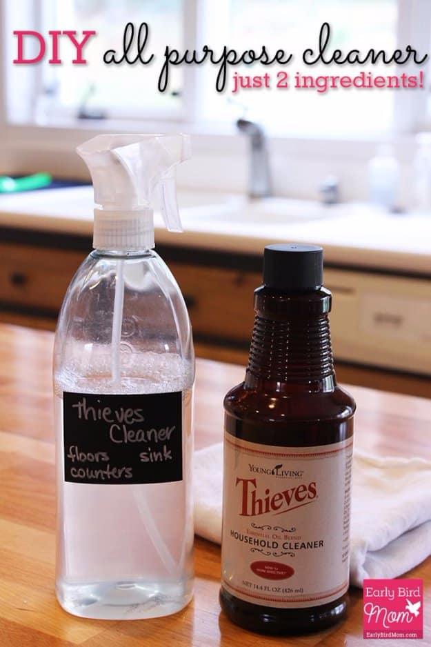 Simple All Purpose Cleaner Recipe, a homemade cleaner recipe, safer to use around kids and pets at home