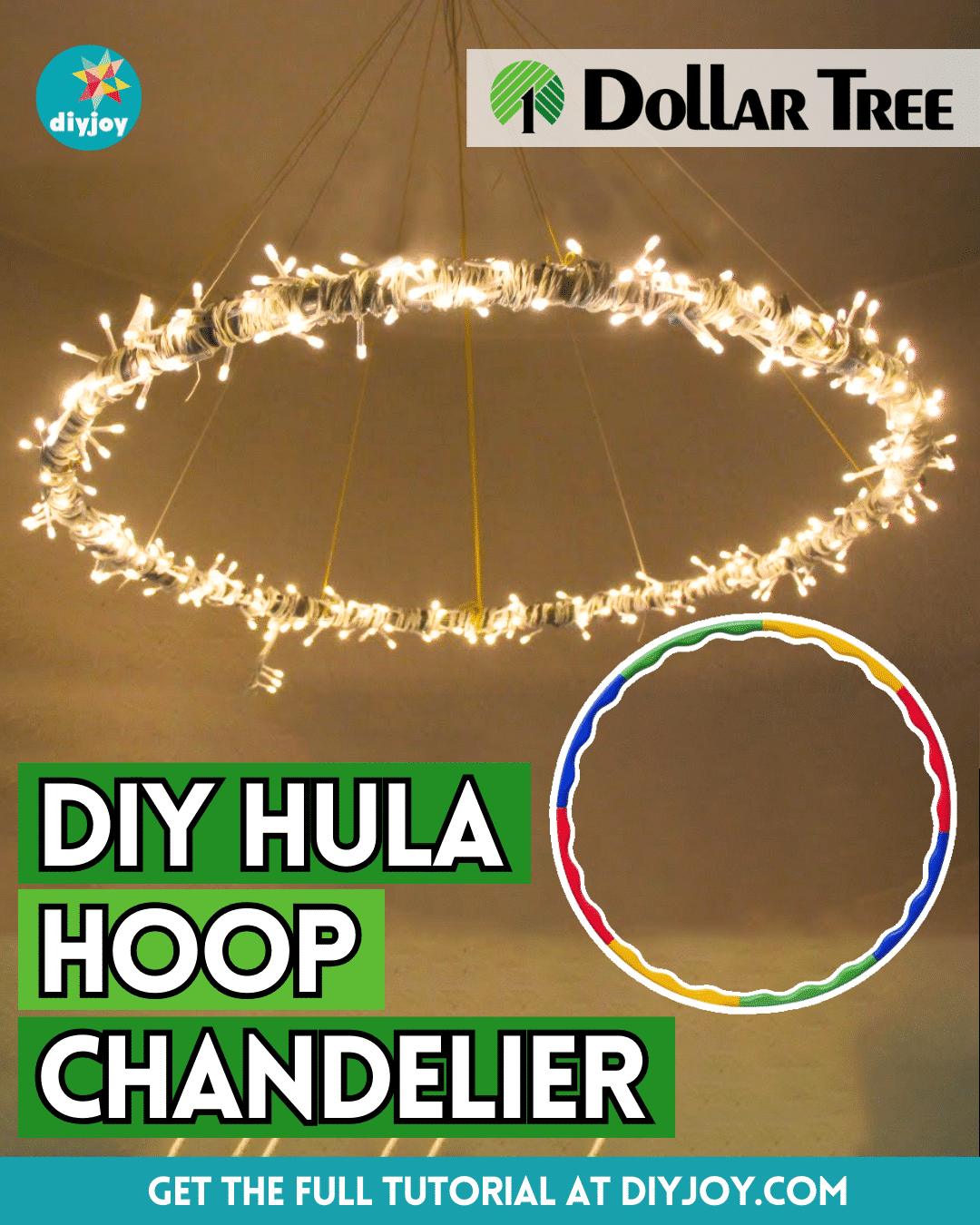 Easy DIY Hula Hoop Chandelier Tutorial