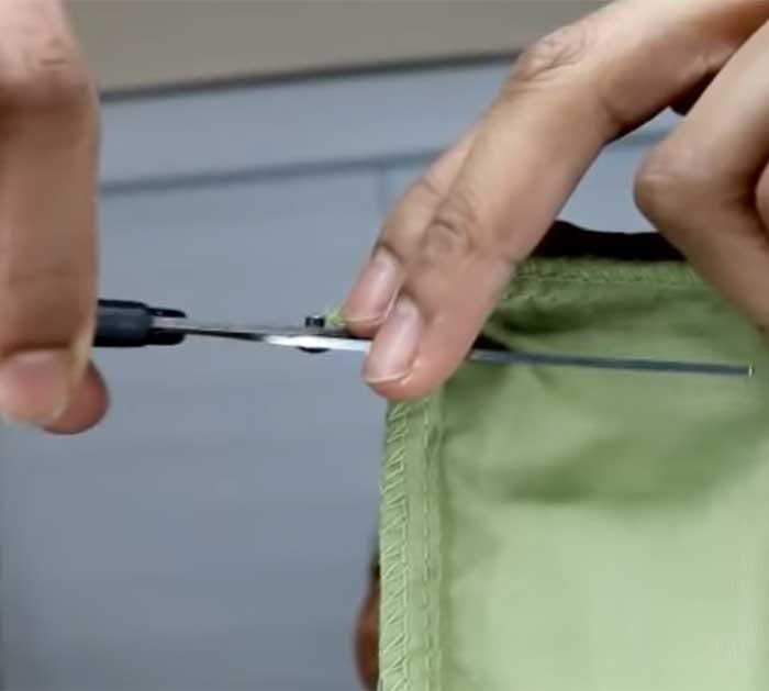 Cut Slits in DIY Curtains - Dollar Store Crafts