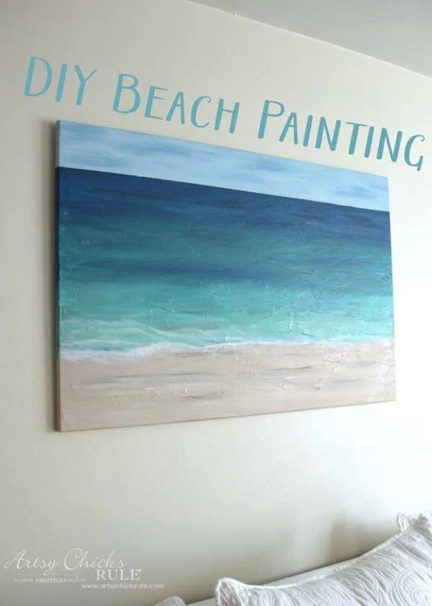DIY Beach Painting Tutorial