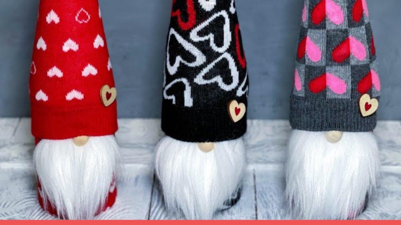 10-Minute Easy Valentine’s Day Gnome Treat Holder