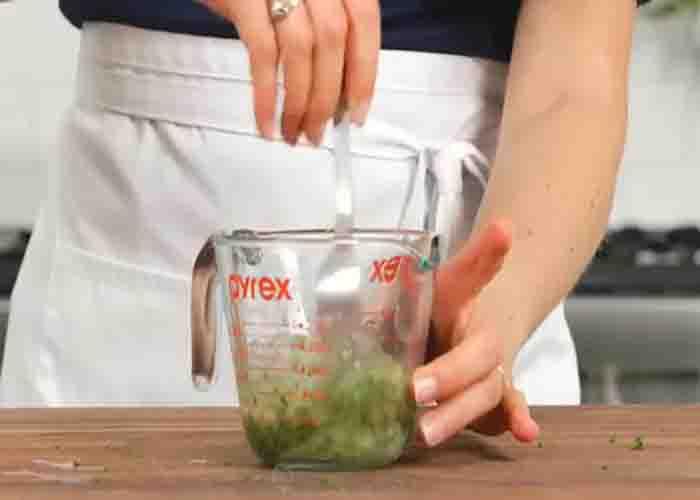 Making the marinade for the baked salmon