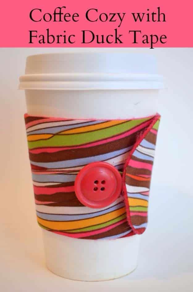 No Sew Coffee Cozy, a thoughtful parent gift, straightforward enough to personalize without extra tools