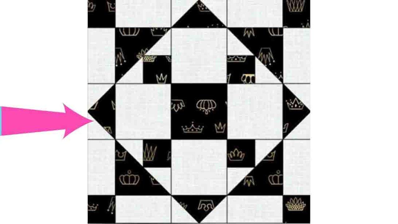 Diamond Ring Quilt Block Tutorial