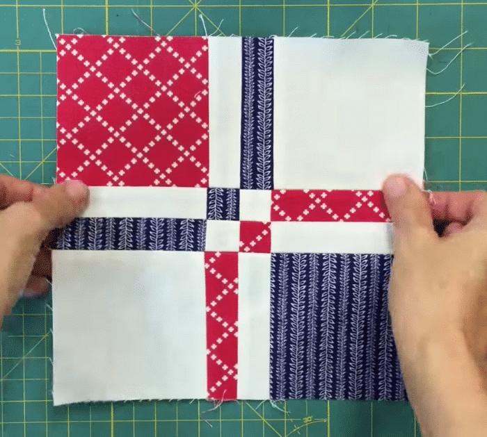 Easy to Make Double Disappearing 4-Patch Quilt Block