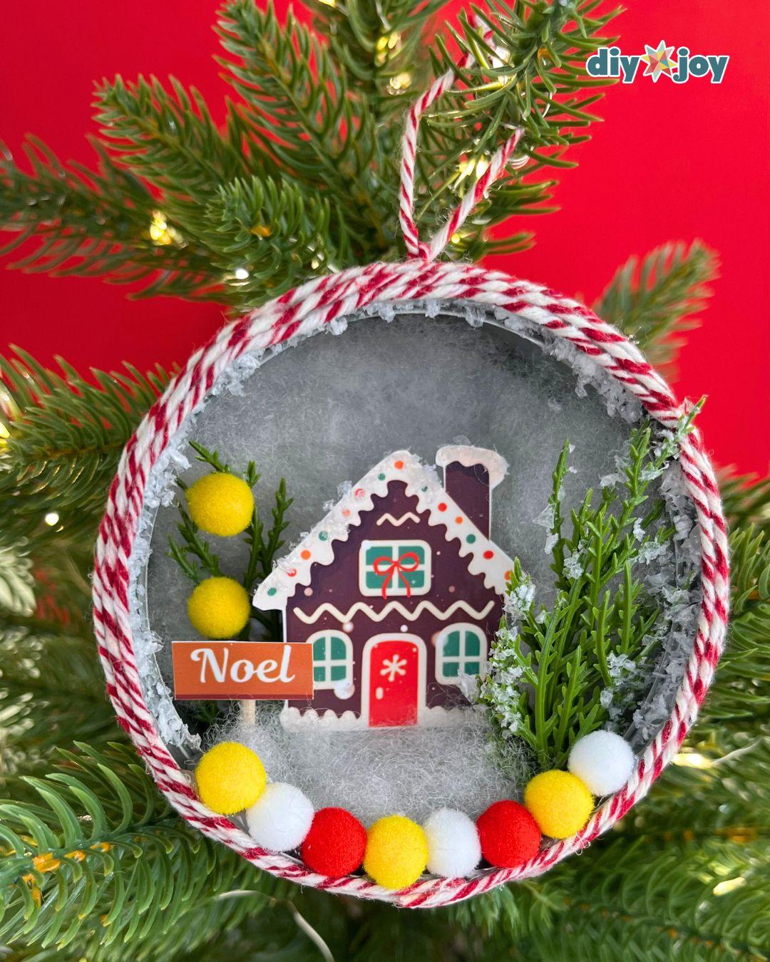 Christmas Ornament Tuna Cans — 2 - gingerbread house