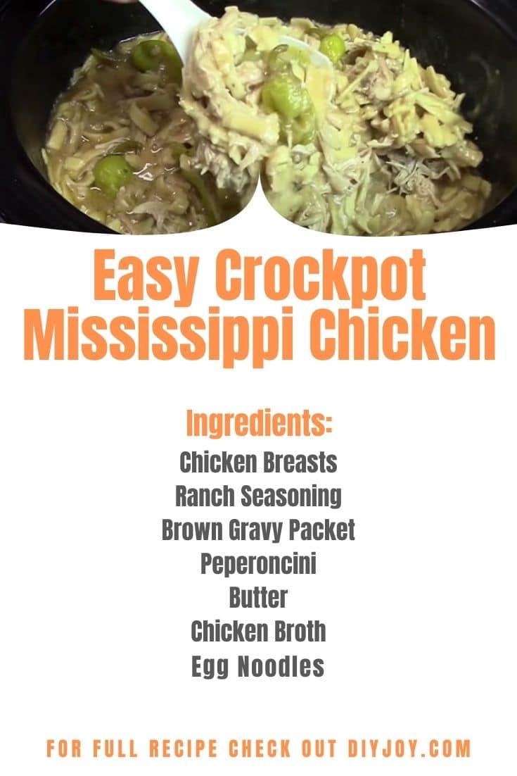 Easy Crockpot Mississippi Chicken - Easy Recipes
