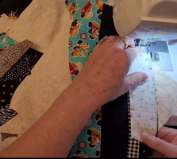 Easy String Blocks Sewing Tutorial Using Fabric Scraps