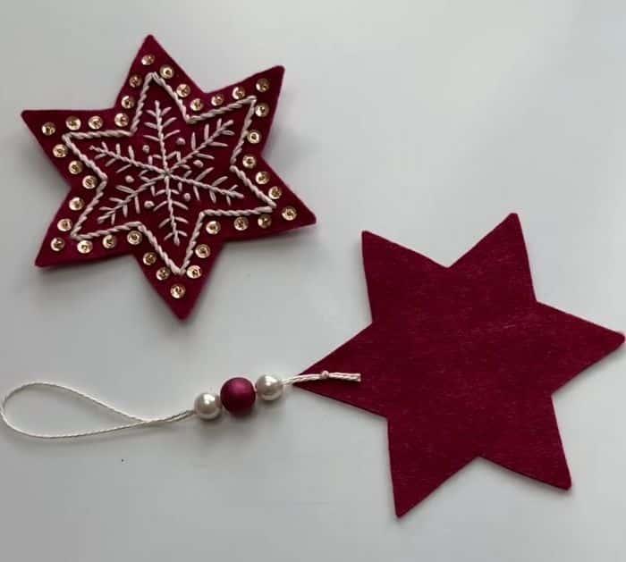 Easy and quick sewing DIY ornament for beginners