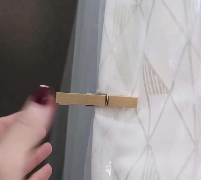 Easy Shower Clothespin Hack