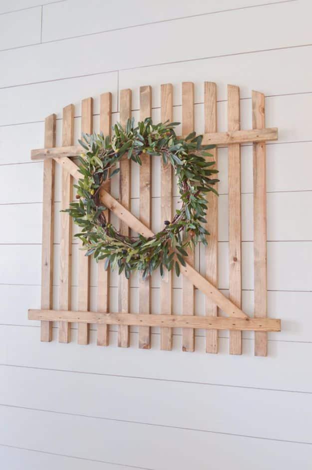 Gorgeous Farmhouse Gate, forgiving enough for a first attempt and a nice way to make a plain corner feel finished