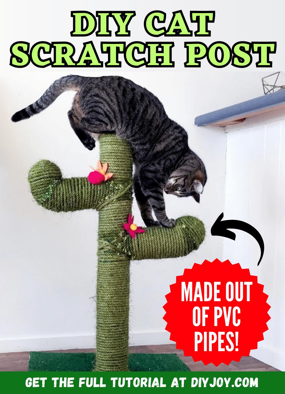 Easy Upcycled DIY Cat Scratching Post Tutorial