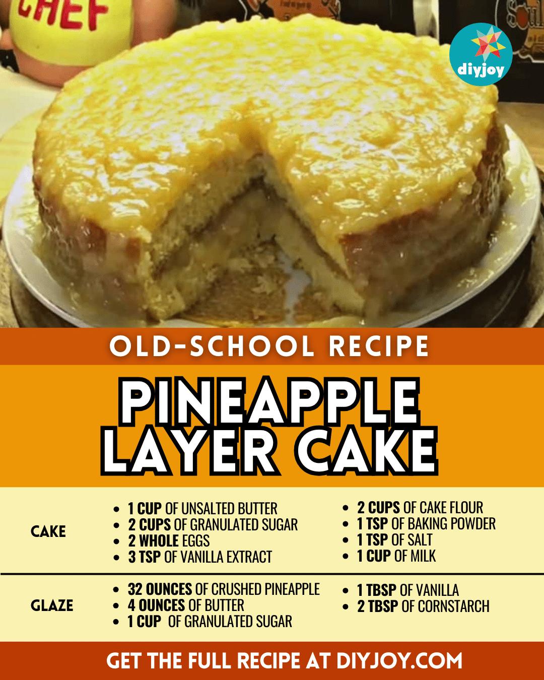 Old School Pineapple Layer Cake Recipe