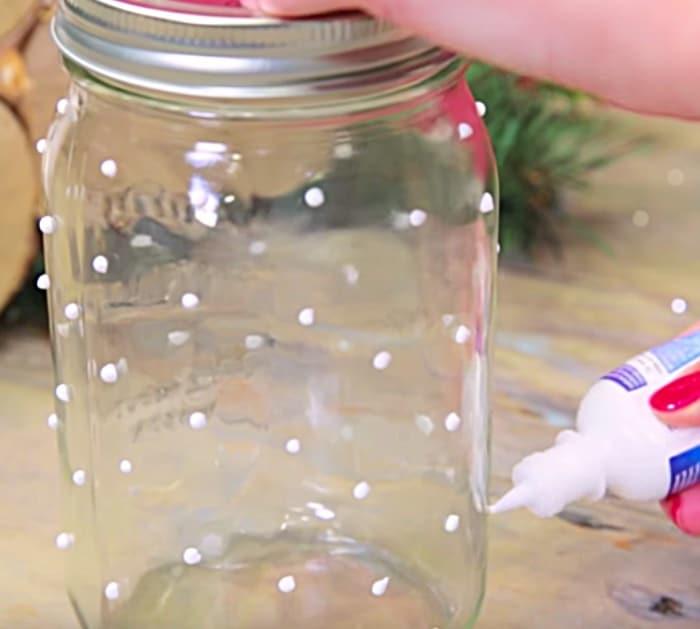 DIY Donut Snow Globe with Hostess Donnettes and Mason Jars