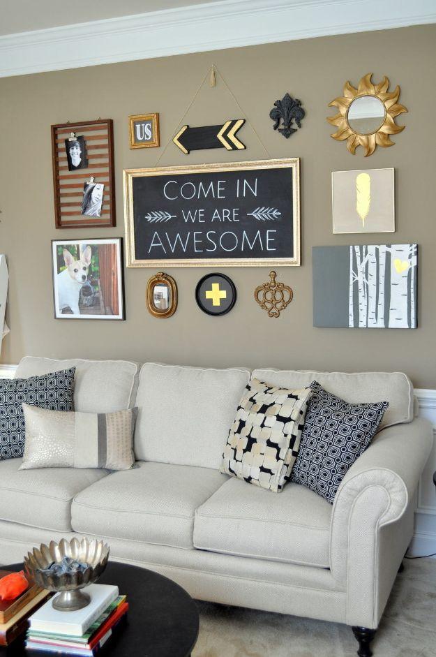 DIY Black Gold Gallery Wall, a piece that looks far pricier than it is and a warm touch worth adding to any room
