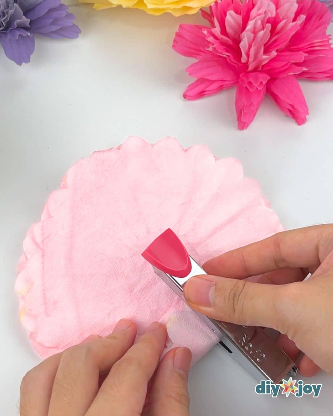 Coffee Filter Flowers — combining the coffee filters