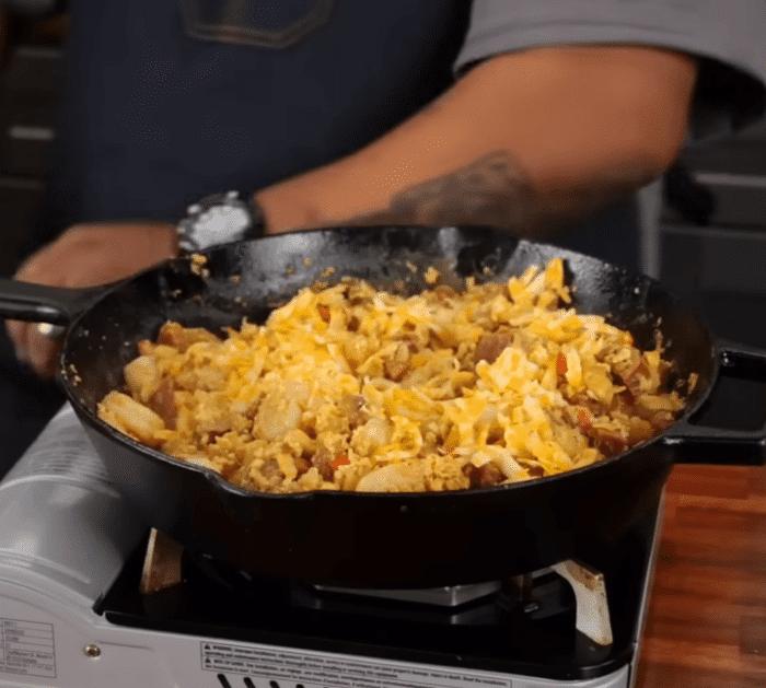Cheesy Creole Breakfast Skillet Instructions