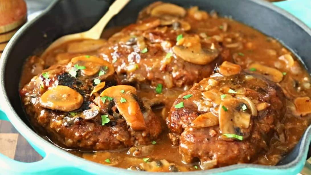 Super Flavorful Skillet Salisbury Steak Recipe