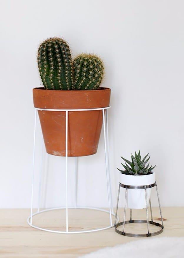 DIY Succulent Plant Stands, a nice change of pace from something bought off the shelf and a fresh take on a classic idea