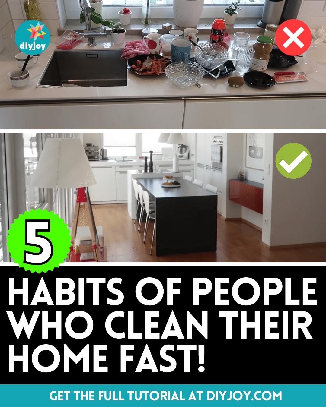 5 Habits Of People Who Clean Their Home Fast