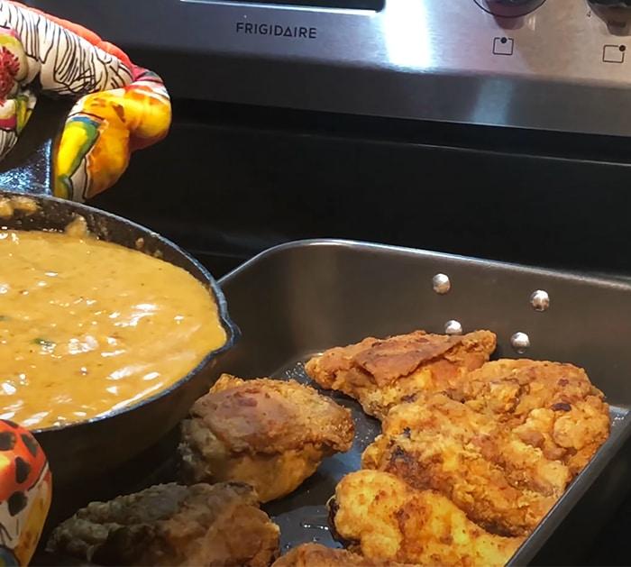 Gravy Recipes - How To Make Real Southern Smothered Chicken And Gravy - Soul Food Cooking