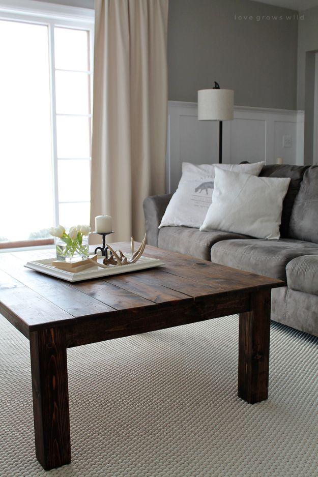 DIY Farmhouse Coffee Table, a fast weekend build even for a novice and a look that beats anything from a store