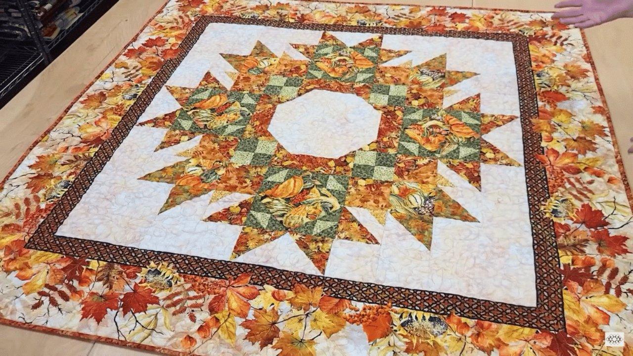 Easy Wall-Hanging Fall Wreath Quilt
