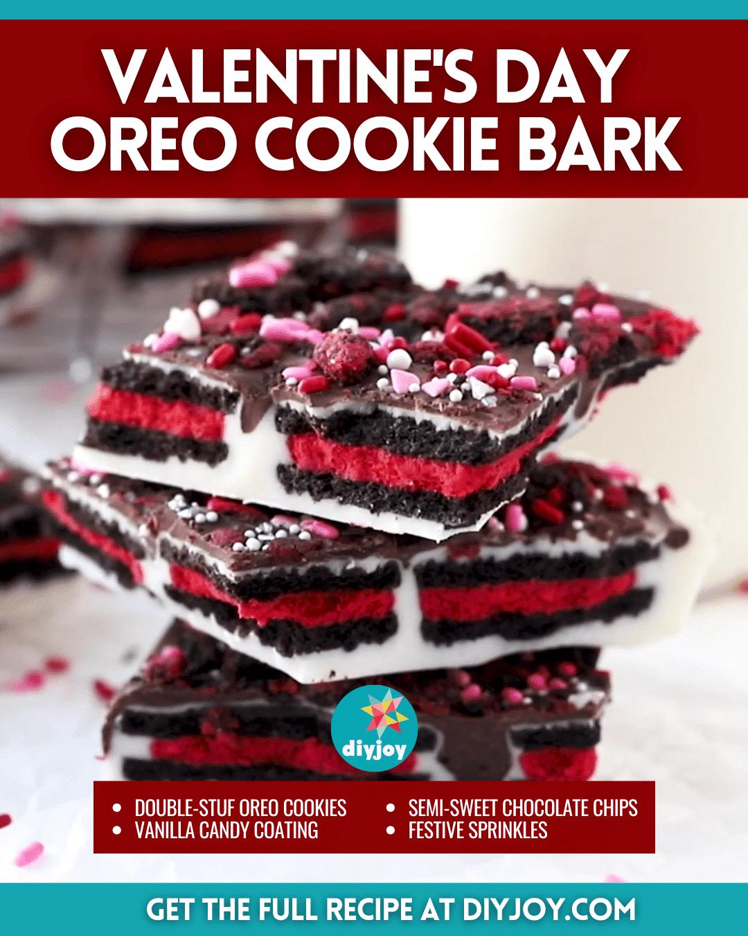 Easy Valentine's Day Oreo Cookie Bark