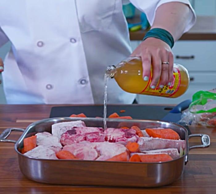 Make dog bone broth with carrots