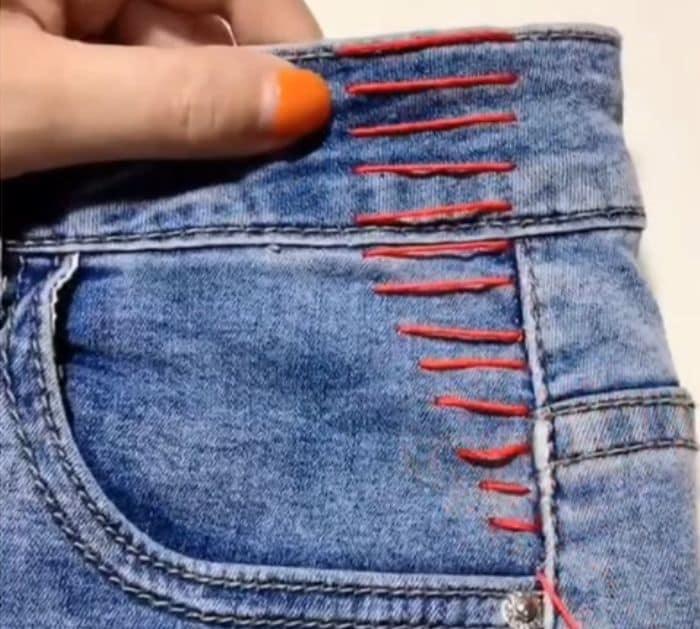 How to Downsize the Waist of Jeans Tutorial