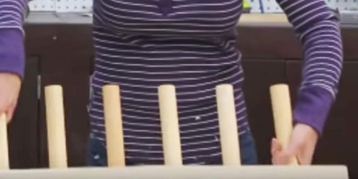 Clever Woman Drills Holes For Dowels And Makes An Item Most Of Us Need. Super Easy!